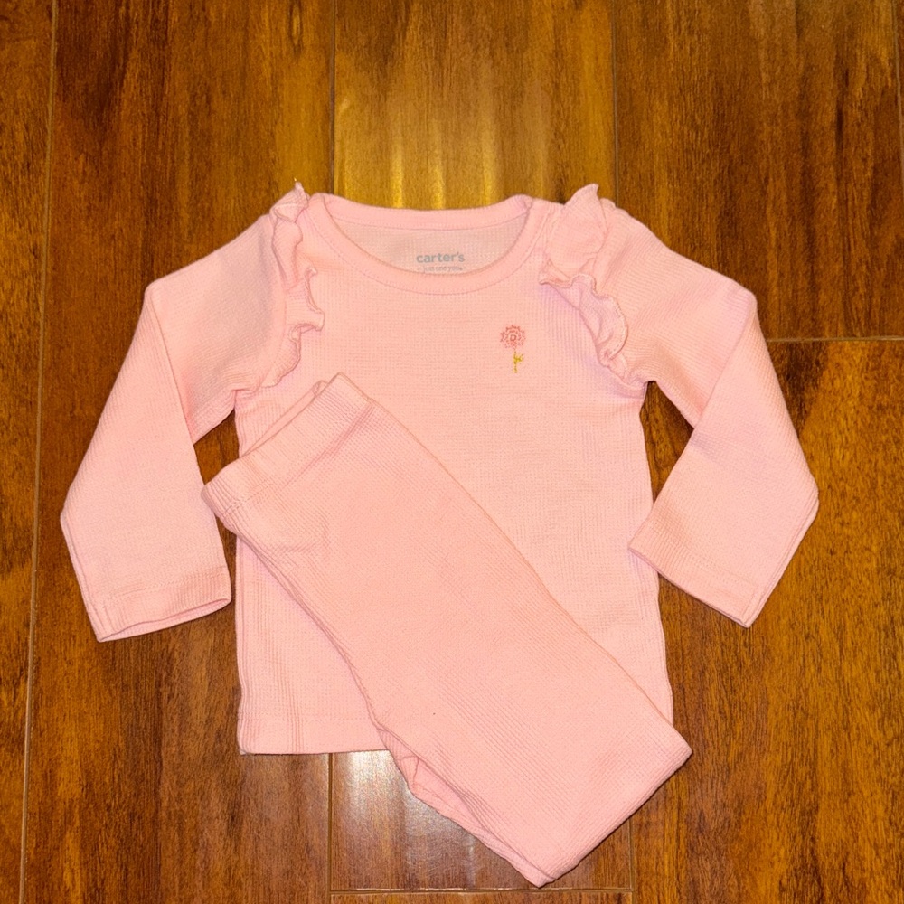 Carter's Light Pink Long Sleeve Ruffle Tee